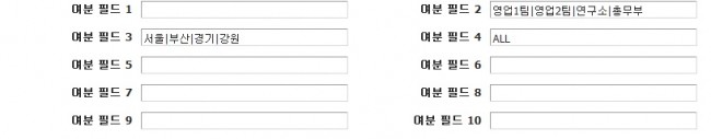회원관리에서의 여분필드