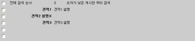 관리자 모드에서 항목 입력 화면