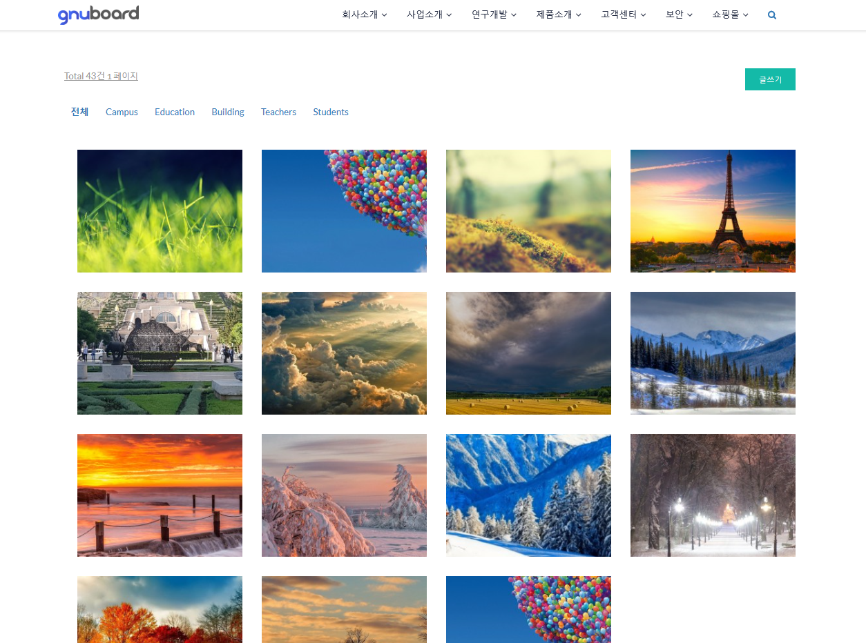 채러티 01 반응형 회사 테마